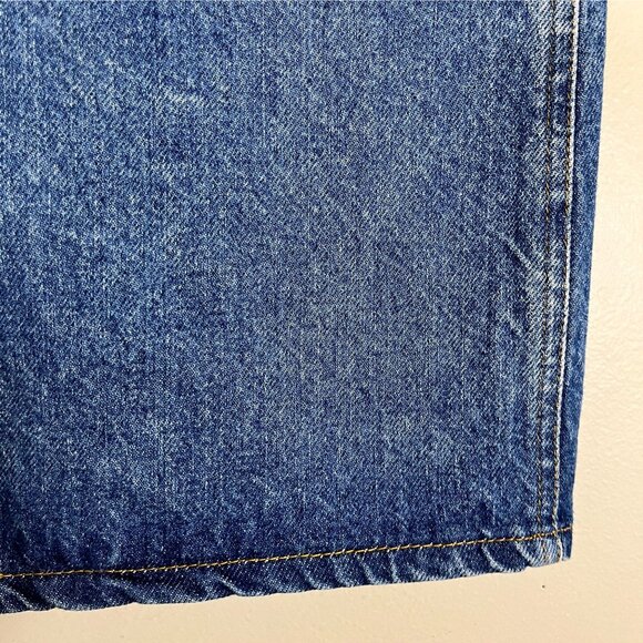 Retro Denim Jean Skirt 13 Western Concert Cowgirl Boho Classic Chic Country Farm - Picture 3 of 9